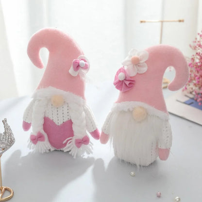 1Pc Valentines Plush Decorations - Valentines Day Mr Handmade Swedish Tomte Decor - Valentines Home Table Elf Decor Ornaments Gift