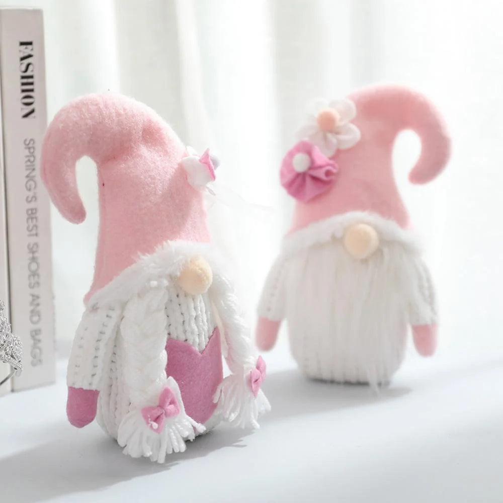 1Pc Valentines Plush Decorations - Valentines Day Mr Handmade Swedish Tomte Decor - Valentines Home Table Elf Decor Ornaments Gift